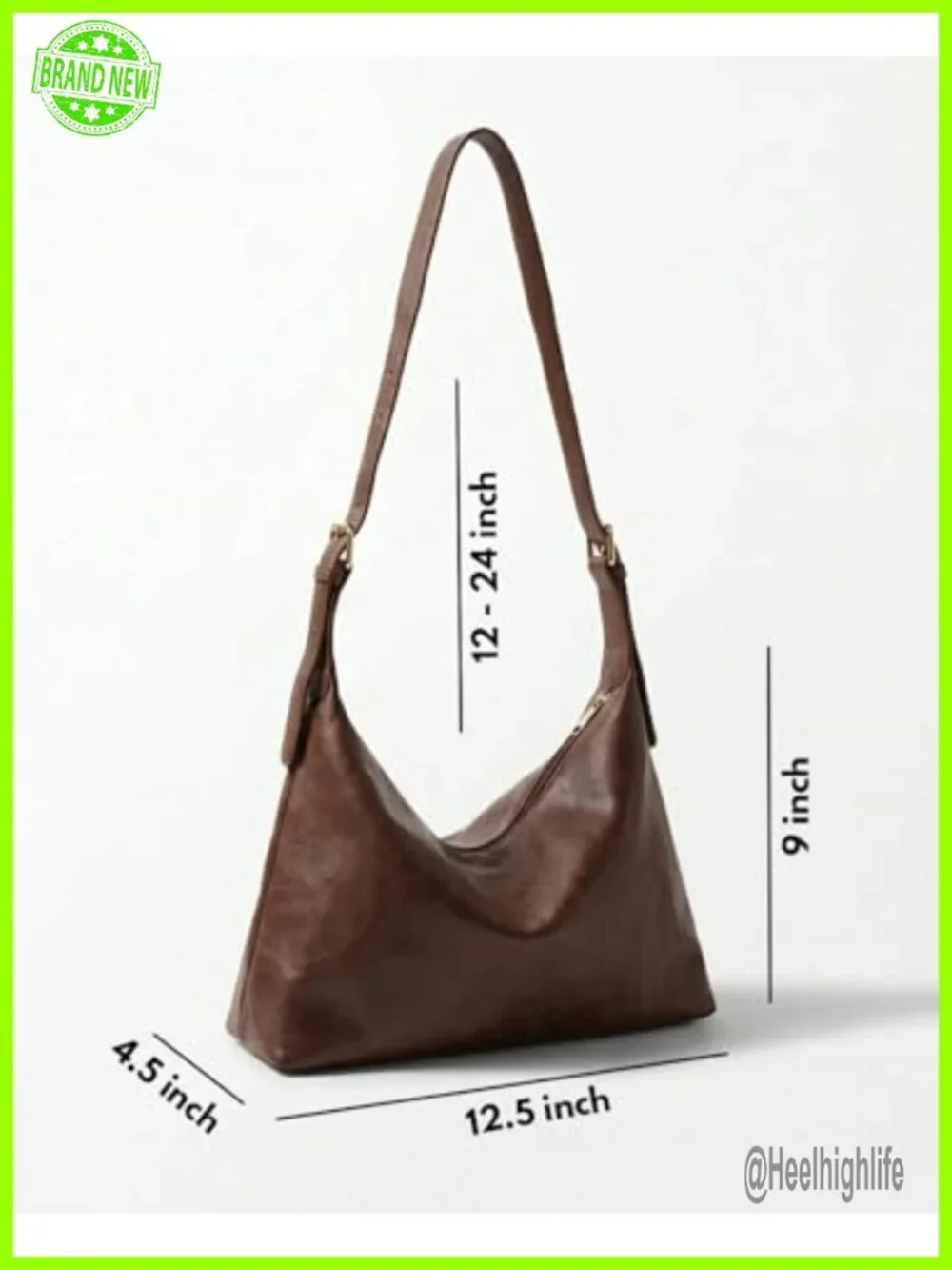 Slouchy Hobo Bag - Soft Vintage Vegan Leather Shoulder Crossbody
